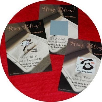 

BadaBadaBingo Bridal Shower Party Scratchers Ring Bling Scratchoff(Multicolor)