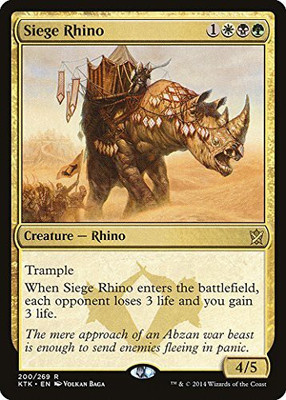 

Magic: the Gathering Siege Rhino (200/269) Khans Of Tarkir(Brown)