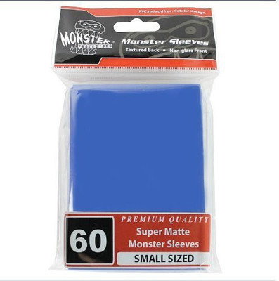 

Monster Protector Sleeves Sleeves Smaller Size Flat Matte Blue (Fits Yugioh(Blue)