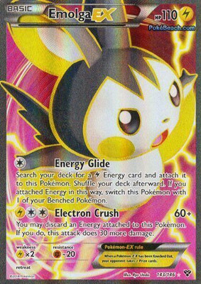 

Pokemon Emolga Ex 143/146 Xy Full Art(Multicolor)