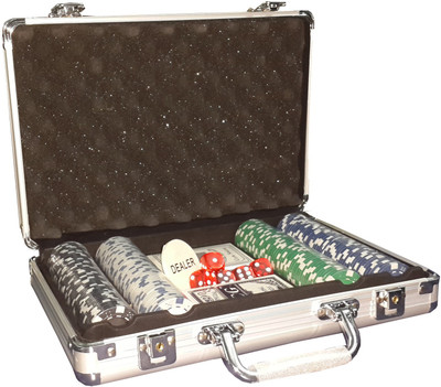 

ShopMeFast 200 Pcs Poker Chip Set in Silver Aluminium Case(Red, Silver, Black)