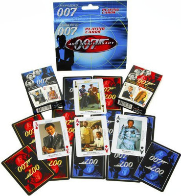 

Deluxe Games and Puzzles James Bond Playing_ 2 Decks In Tin(Multicolor)