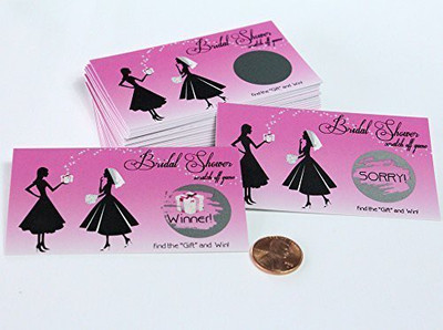 

My Scratch Off Labels, LLC Funny Pink Vintage Bridal Shower Scratch Off Set 25(Pink)