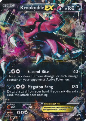 

Pokemon Krookodileex Xy25 Promotional (Xy25) Xy Black Star Promos(Multicolor)