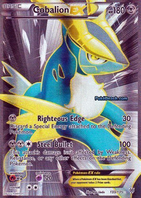 

Pokemon Cobalion Ex Full Art Plasma Storm 133/135 Rare(Multicolor)
