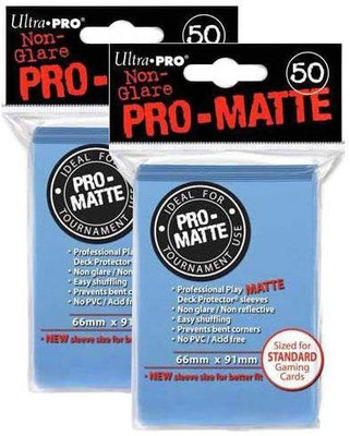 

Pro-Matte Ultra Pro (100 Count) Light Blue Deck Protector Sleeves(Blue)