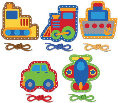 

Stephen Joseph Lacing Cards-Transportation(Multicolor)