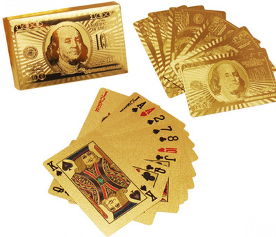 

Quirky Gold Plated Card 100 Dollar(Gold)