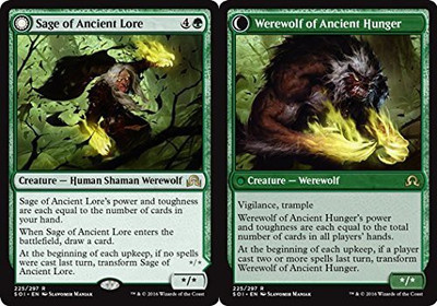 

Magic: the Gathering Sage of Ancient Lore - Werewolf of Ancient Hunger - Shadows Over Innistrad(Green)