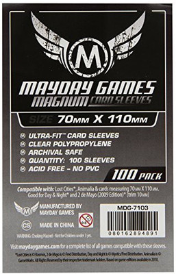

Mayday Games Large Lost Cities Sleeves (Clear 100)70X110Mm(Black)