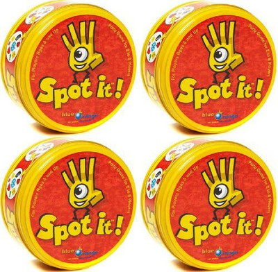 

Blue Orange Spot It Matching Symbols Party _ Bundle Of 4(Red)