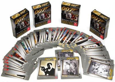 

Deluxe Games and Puzzles "007" James Bond 50Th Anniversary Playing_ Bundle Of 4(Multicolor)