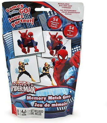 

Marvel Ultimate Spider Man Memory Match Game Travel Edition(Multicolor)