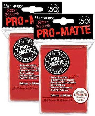 

Ultra Pro Promatte (100 Count) Red Deck Protector Sleeves Magic(Red)