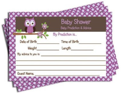 

All-Ewired-Up Ba Shower Advice & Predictionfor Mom Purple Owl(50S)(Purple)