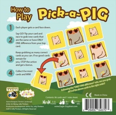 

Gryphon Games Pick A Pig(Multicolor)