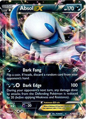 

Pokemon Absol Ex Xy62 Foil Holo Promo Xy 62(Multicolor)