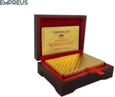 

Empreus 6_24K Gold Foil Plated Leaf Playing Cards(Golden)