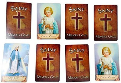 

AutoM Adult Kid Sunday School Church Catholic Saint Pair(Brown)