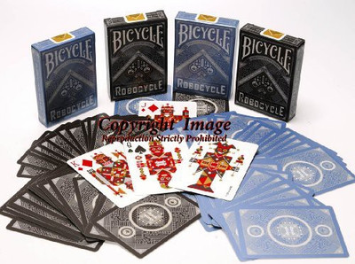 

Deluxe Games and Puzzles Bicycle Robocycle Designer Playing_ Bundle 4 Decks(Multicolor)