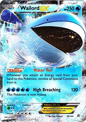 

Pokemon Wailordex (38/160) Xy Primal Clash Holo(Blue)