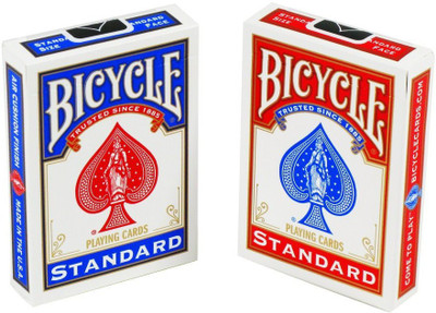 

Bicycle Standards Set of 2 Playing Cards RED & BLUE Edition Standard Poker Decks(Red, Blue)