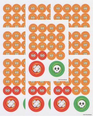 

Pokemon Set Of Small Damage Counters For (10 Sheets/160 Counters)(Orange)