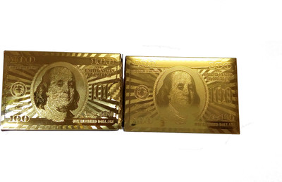 

VEENA SET OF 2 PLAYING CARDS(Golden)