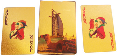 

Zavia Playing Card Gold Plated Burj Printed(Golden)