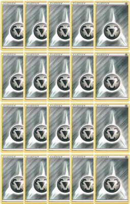

Pokemon 20 Basic Metal Energy(Xy/Black And White Series(Grey)