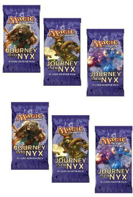 

Magic: the Gathering 6 (Six) Packs Of Mtg Journey Into Nyx Booster Pack Lot(Purple)