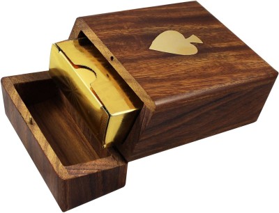 

Kartique Hand Made Wooden Box(Golden, Brown)