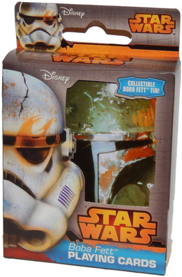 

Disney Star Wars Boba Fett Playing Cards in a Collectible Boba Fett Tin(Multicolor)