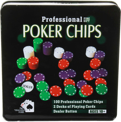 Asquare Mart 100 Chips Professional Poker Set(Red, White, Green, Blue) available at flipkart for Rs.438