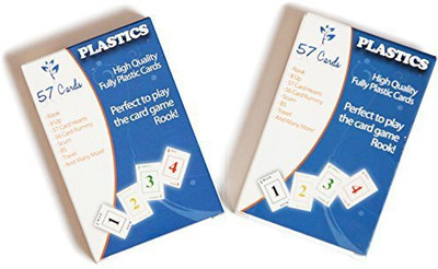 

57 Cards Fully Plastic 2 Decks Perfect For Playing The Rook(Blue)