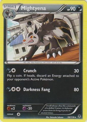 

Pokemon Mightyena (54/119) Xy Phantom Forces(Black)