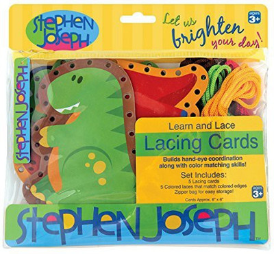 

Stephen Joseph Lacing Cards-Dinos(Multicolor)