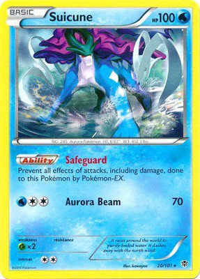 

Pokemon Suicune 20/101 Plasma Blast Rare(Blue)