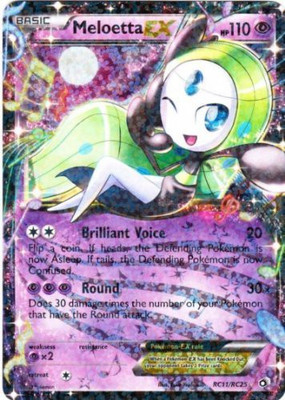 

Pokemon meloetta-ex (rc11/rc25) legendary treasures(Purple)