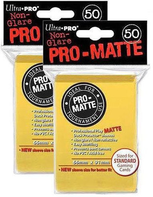 

Pro-Matte Ultra Pro (100 Count) Yellow Deck Protector Sleeves Magic(Gold)