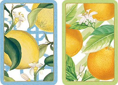 

Caspari Entertaining With Citrus Bridge Jumbo Type Playing Cards(Multicolor)