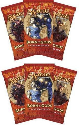 

Magic: the Gathering 6 (Six) Packs Of Mtg Born Of The Gods Booster Pack Lot(Red)