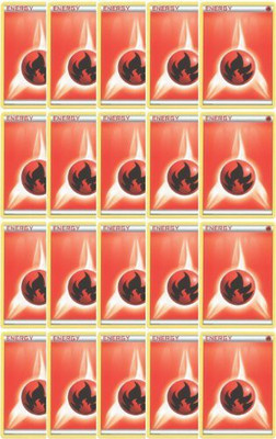 

Pokemon 20 Basic Fire Energy(Xy/Black And White Series(Orange)