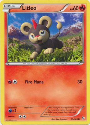 

Pokemon Litleo (19) Xy Flashfire(Orange)