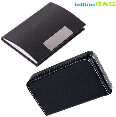 

Billionbag New Soft Black Leather Business Purpose Visa & Black Leather Business Visiting 6 Card Holder(Set of 2, Multicolor)