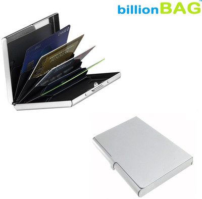 billionBAG 10 Card Holder(Set of 2, Silver)
