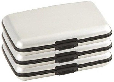 

Lavi Easy to carry 6 Card Holder(Set of 3, Silver)