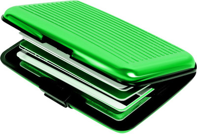

Fashion Deck Men Green Plastic Card Holder(6 Card Slots), Multicolor