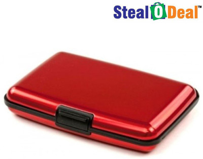 

Stealodeal Red Atm Visting 6 Card Holder(Set of 1, Red)