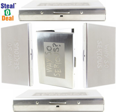 

Stealodeal Why So Serious  Metal ATM 6 Card Holder(Set of 5, Silver)